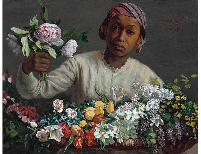 Frédéric Bazille. Young Woman with Peonies, 1870. Oil on canvas, 23 5/8 x 29 1/2 in.
Courtesy the National Gallery, Washington, DC Young Woman with Peonies