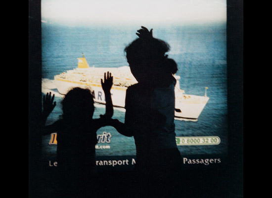 Yto Barrada, Advertisement Lightbox, Tangier. A Life Full of Holes: The Strait Project, 2003. C-print.