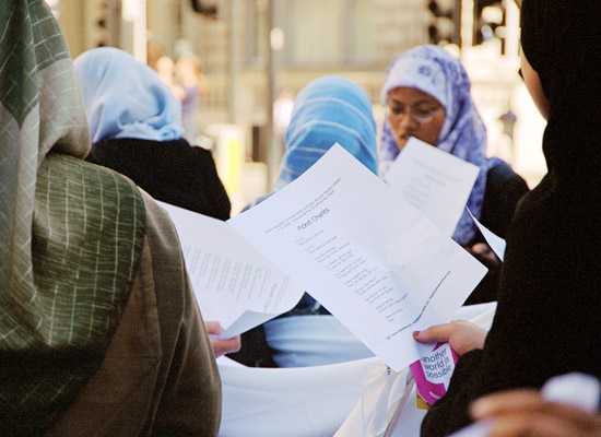 Lidwien Van de Ven, London, 04/09/2004 (International Hijab Solidarity Day), 2007. Inkjet print on photo rag paper mounted on Dibond.