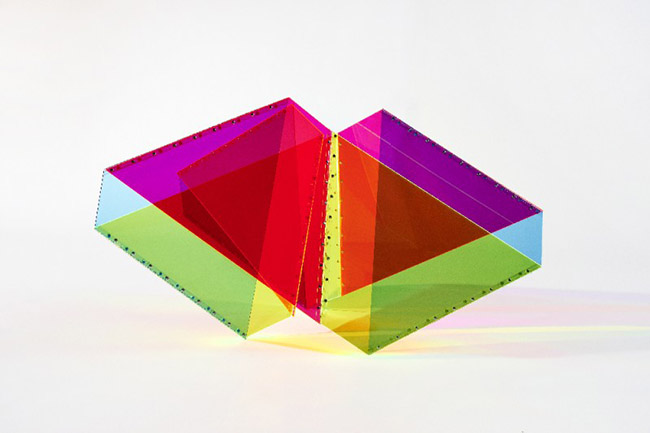 Marta Chilindron, <i>Mobius,</i> 2013. Acrylic and hinges; 36 x 80 x 80 in. Courtesy the artist and Cecilia de Torres, New York. 1868 Woodlawn Map