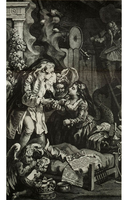 <em>Strolling Actresses Dressing in a Barn</em> (detail), 1738 Hogarth Prints