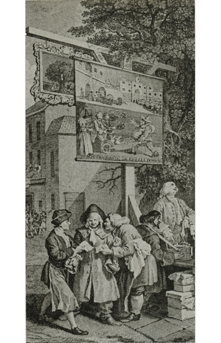 <em>Canvassing for Votes</em> (detail), Plate 2 from <em>Four Prints of an Election</em>, 1757 Kapinga and Lumpugnu, Series 1