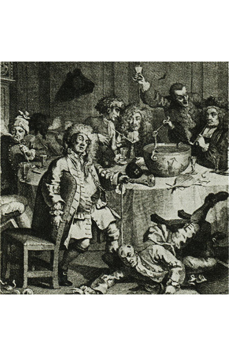 <em>A Midnigh Modern Conversation</em> (detail), 1733 Kapinga and Lumpugnu, Series 1