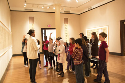 A Class visits the Xu Bing exhibtion