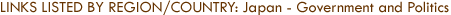 Links Listed by Region/Country: Japan - Government and Politics
