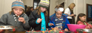 Children form their own molecular compounds using toothpicks and colorful gum drops and marshmallows, which were irresistible to at least one child during the Feast of the Senses, a Columbia University holiday event that introduced children and adults to the exciting world of chemistry.