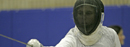 A member of the women’s fencing team.