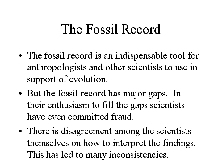 The Fossil Record