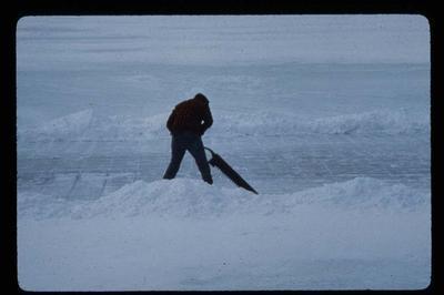 Man with Ice Saw