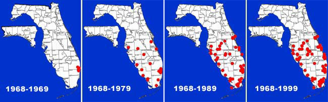 Florida distribution map