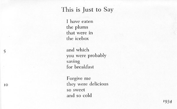 This Is Just to Say by Joyce Sidman This Is Just to Say by Joyce Sidman