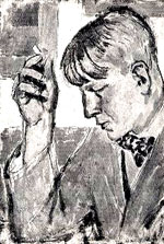 Sketch of W. H. Auden at the Downs School