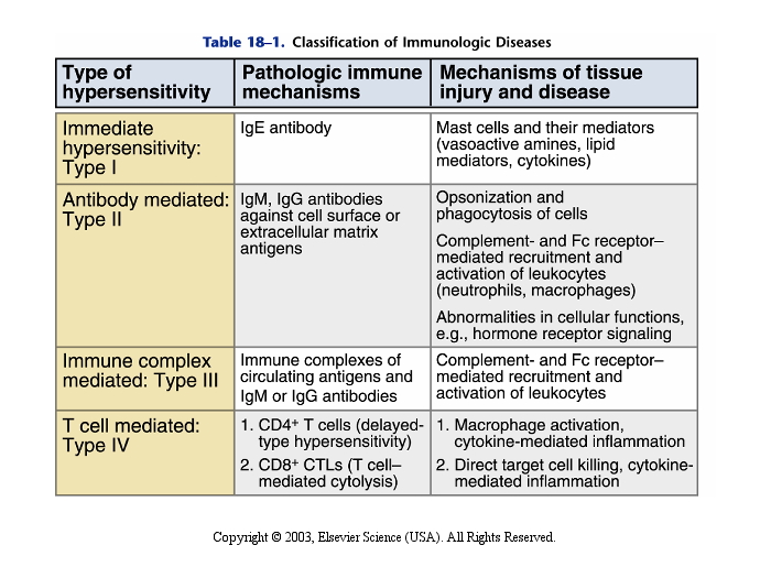 Hypersensitivity; Allergy