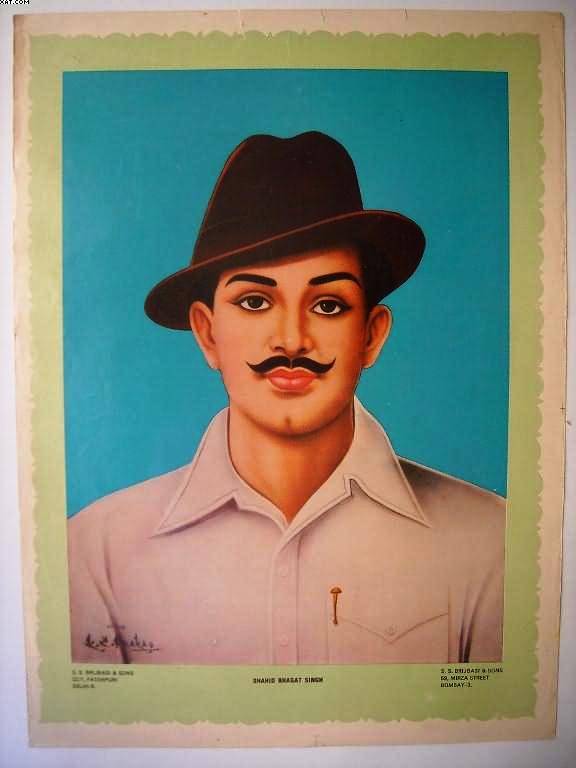 Bose Vintage Politique Imprimé Bhagat Singh Azad Bose Shivaji Sivakasi 14in x 2 