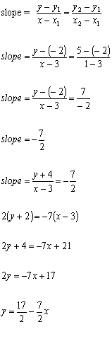 Problem Set Equation Of A Line