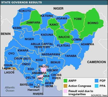 Map of Nigeria Map of Nigeria