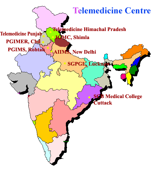 Telemedicine In India via CDAC Mohali. Source: www.esanjeevani.in