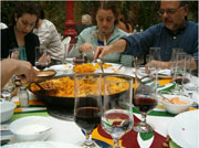 Comida en un restaurante en Madrid