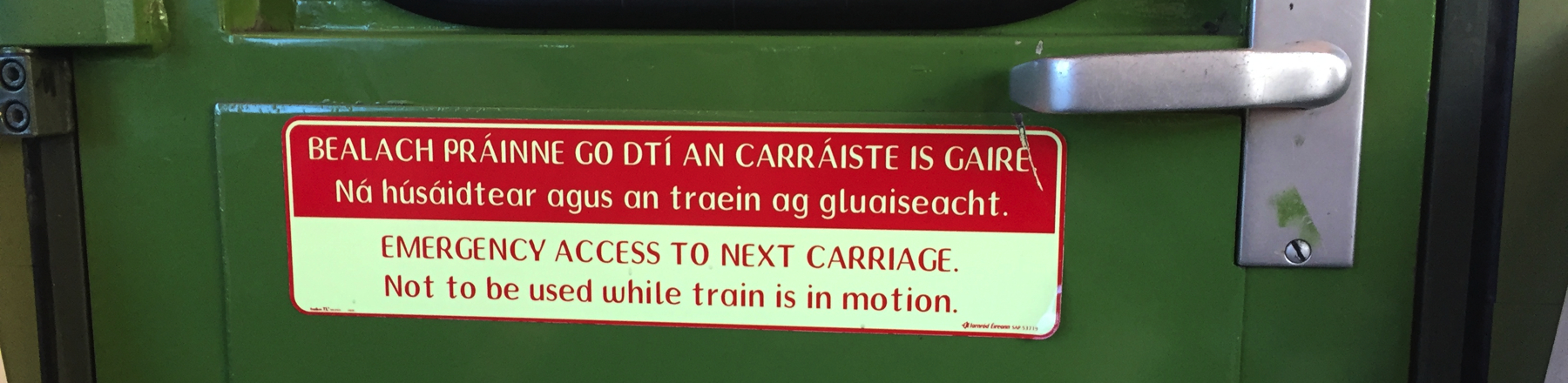 Access to next carriage
