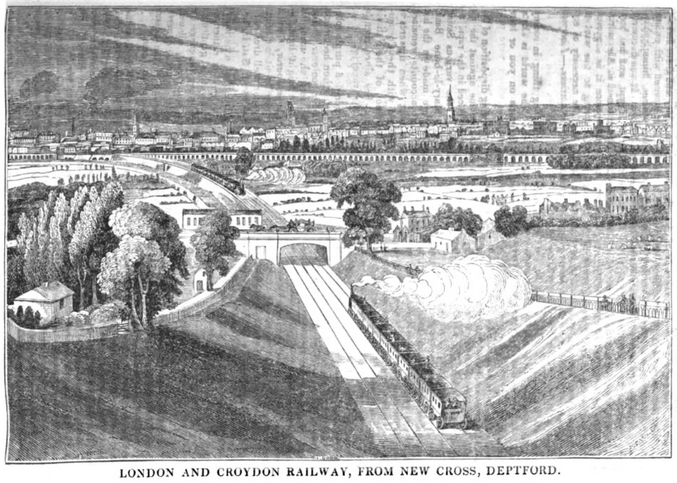New Cross station in 1839