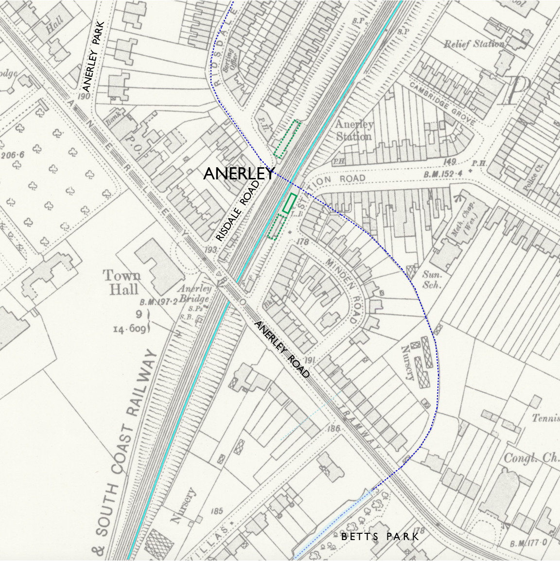Anerley OS  map