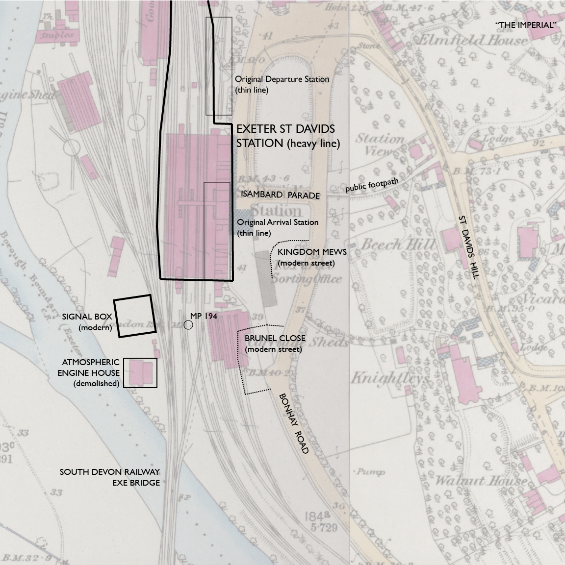 St Davids OS map