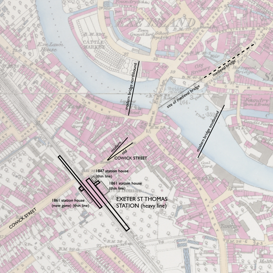 St Thomas OS map