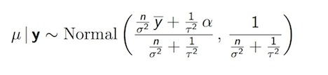 Posterior Distribution for Normal Mean