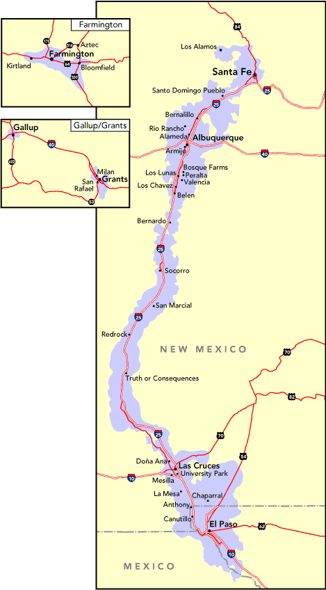 El Paso/Las Cruces Area Coverage Map