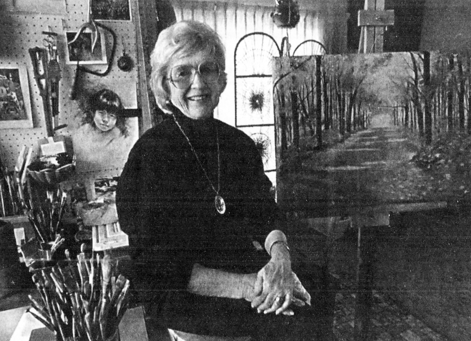 Ruth Ives in her studio