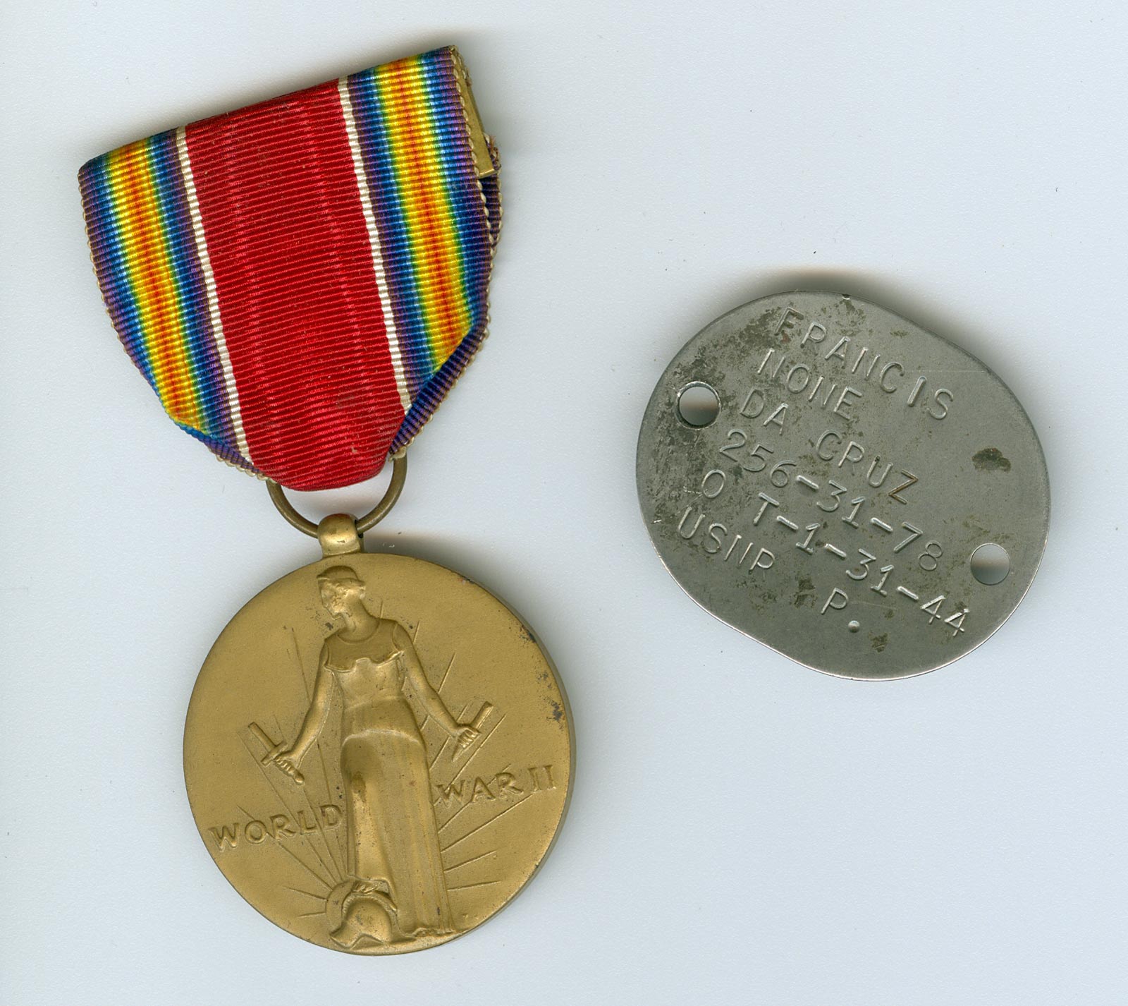 WWII medal and dogtag