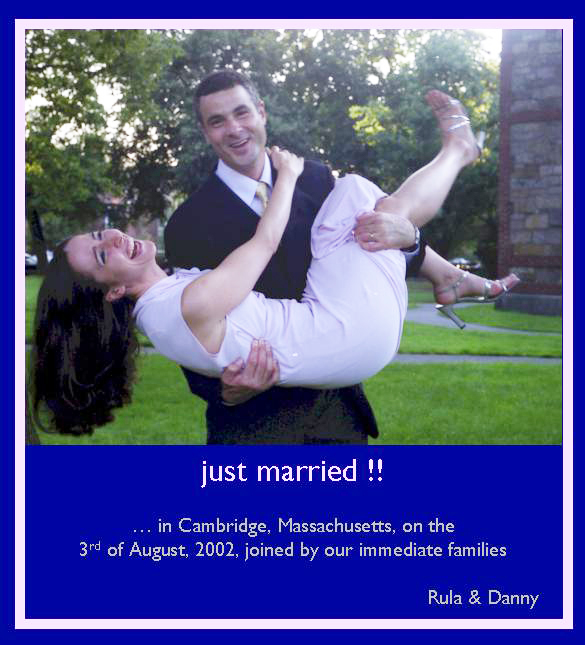 Danny and Rula just married 2002