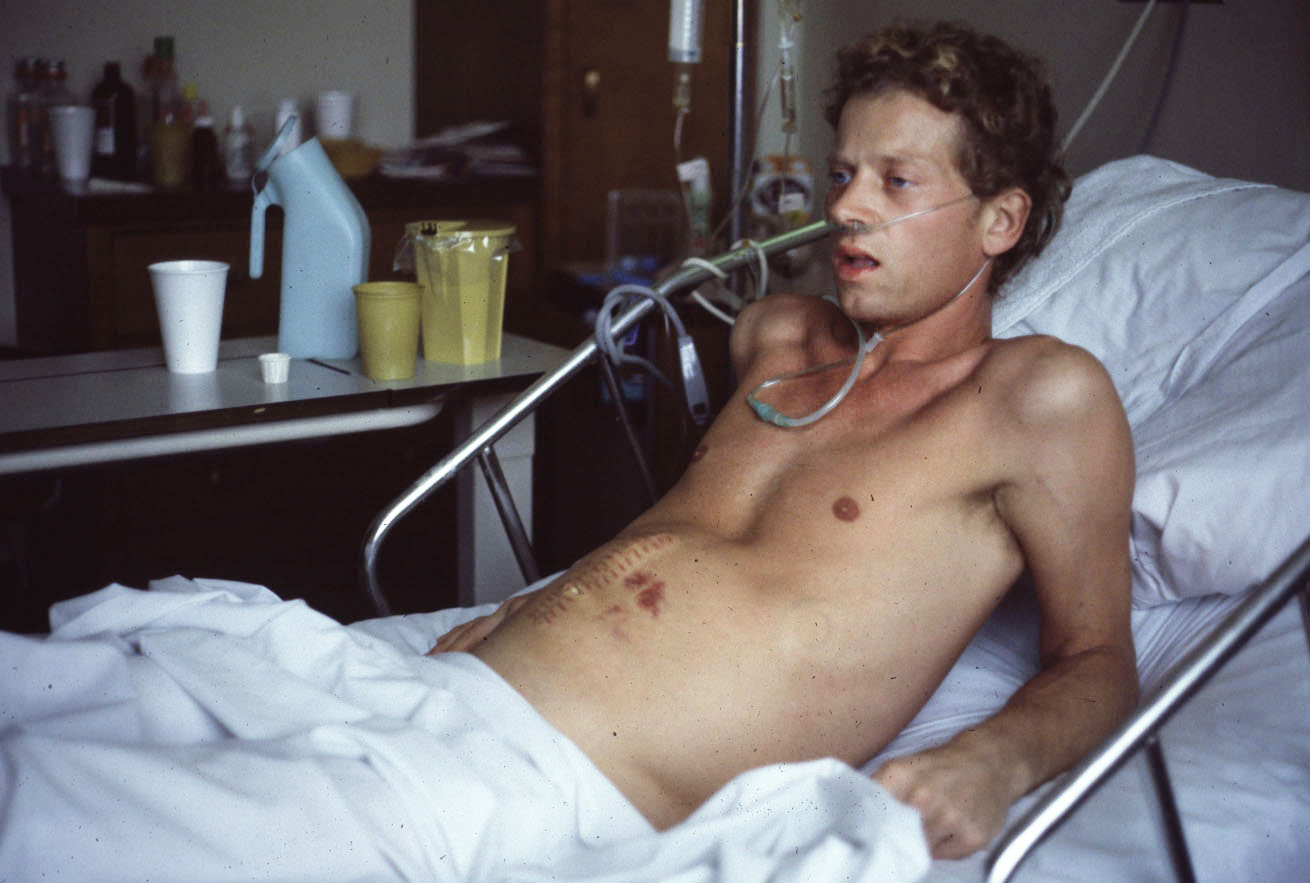 Dennis in hospital 1978