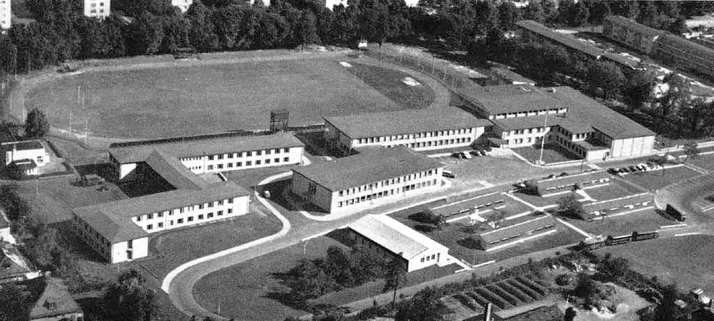 Frankfurt High School aerial view 1960