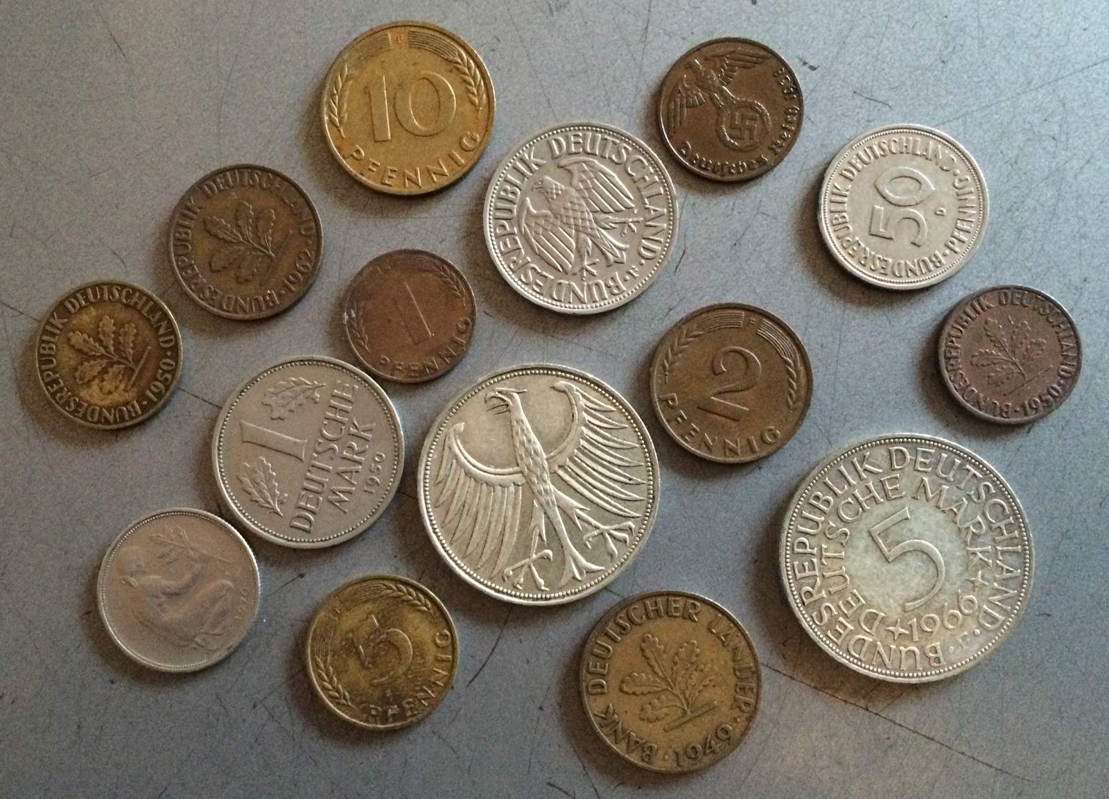 German coins in circulation 1959