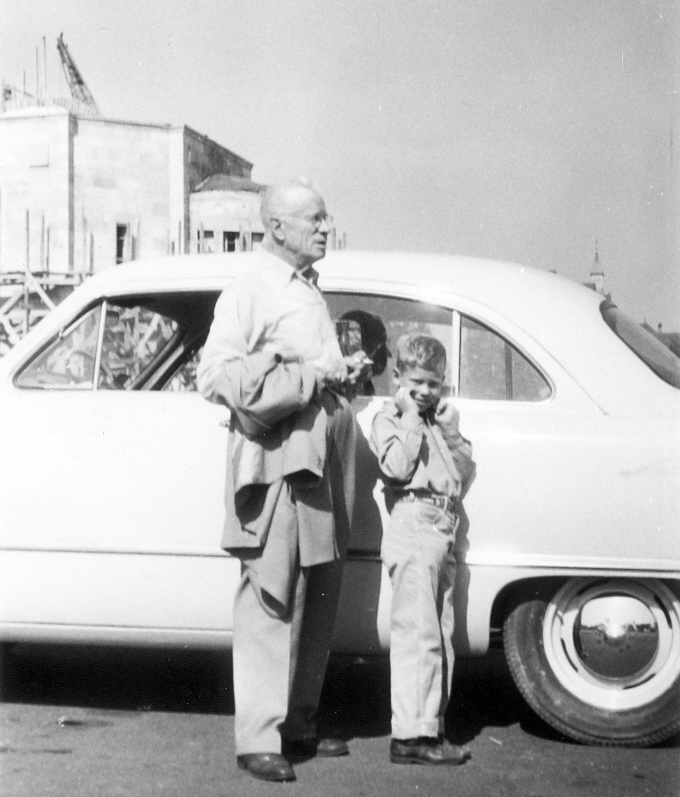 Grandfather and Dennis 1956