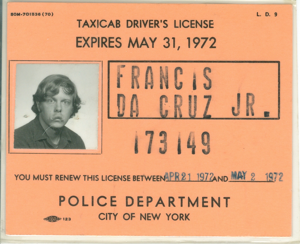 Hack license 1970-72