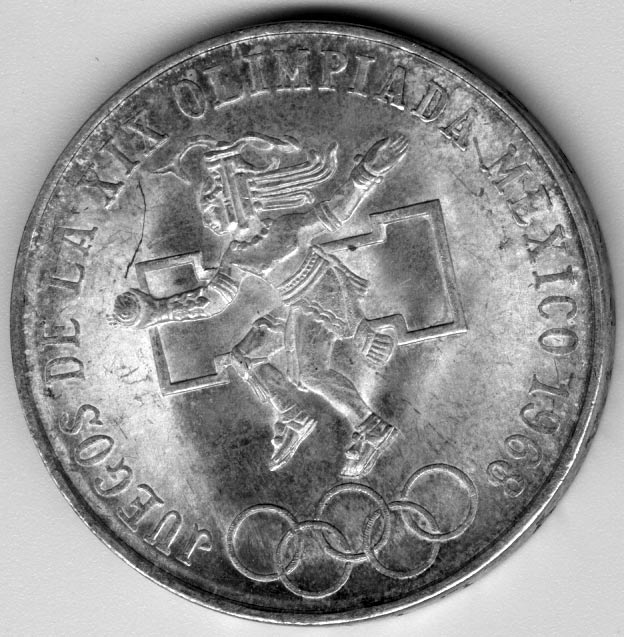 Mexico 1968 Olympics coin