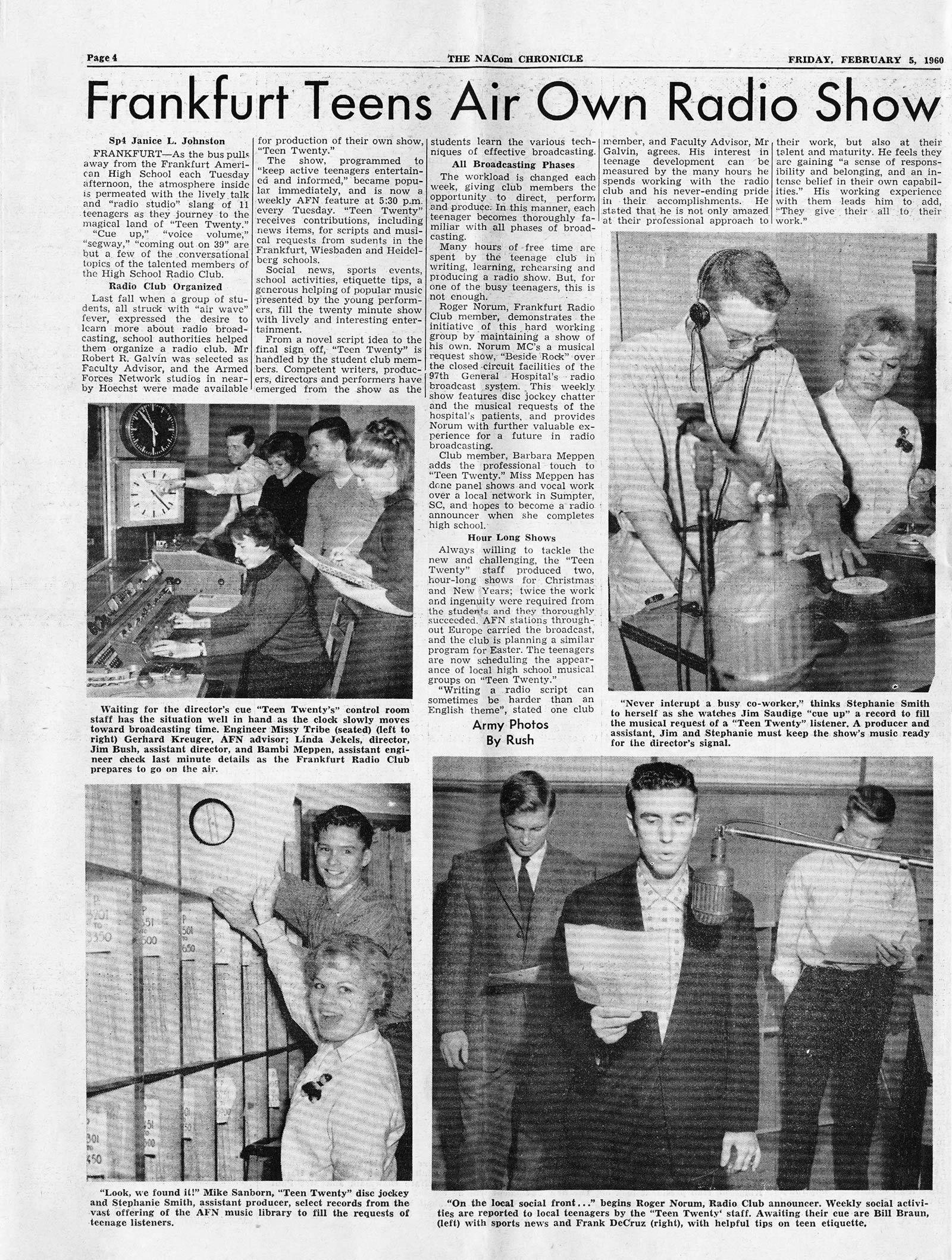 NACOM Chronicle article 1960