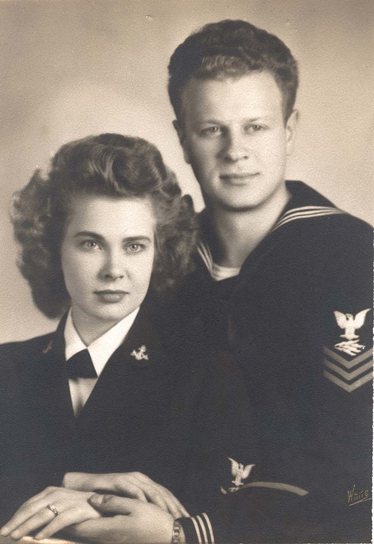Mom and Dad wedding portrait 1944
