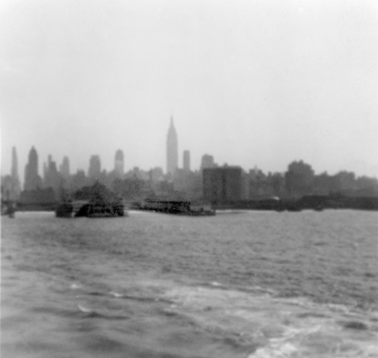 NYC Skyline from SS America 1959