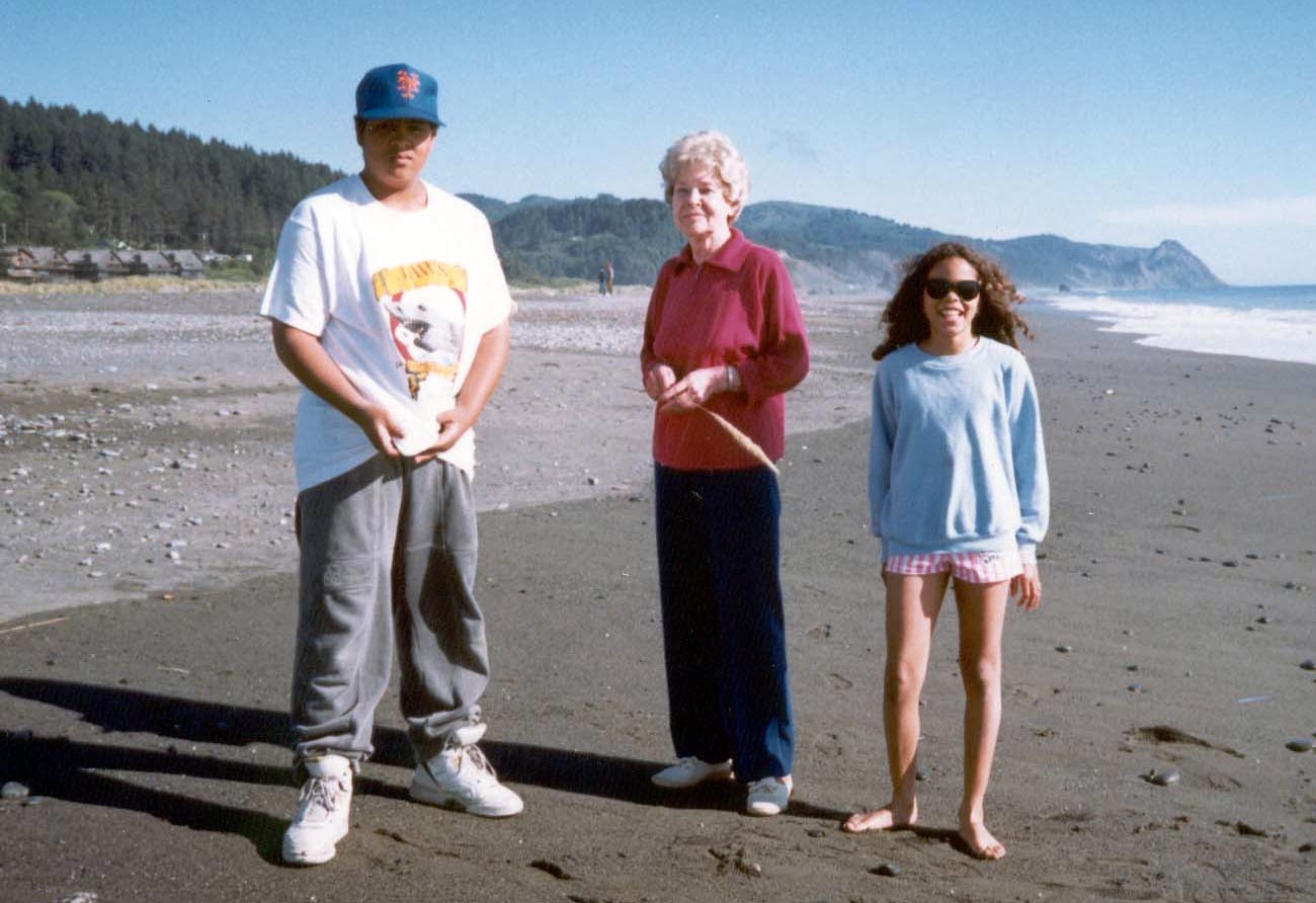 On the beach Oregon 1990