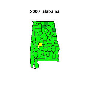 alabama map 2000