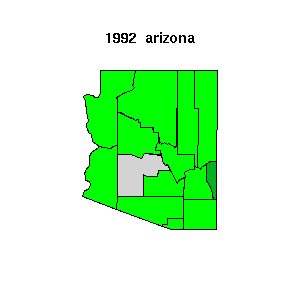 arizona map 1992