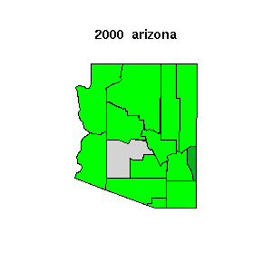 arizona map 2000