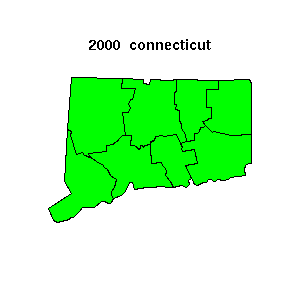 connecticut map 2000