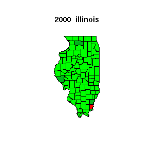 illinois map 2000