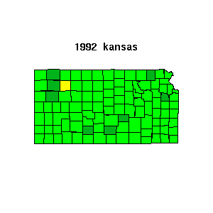 kansas map 1992