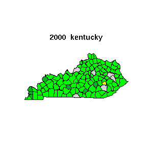 kentucky map 2000