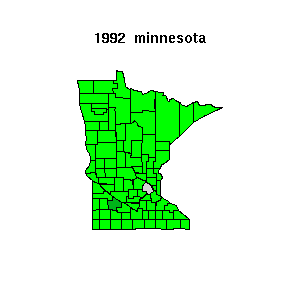 minnesota map 1992